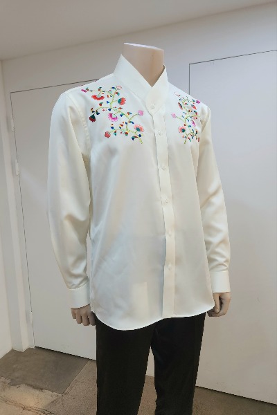 Gangneung Embroidered Shirt - Ivory