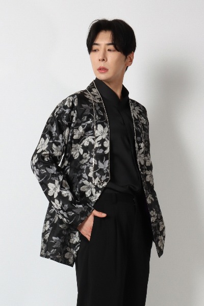 Flower Hanbok Jacket - Black